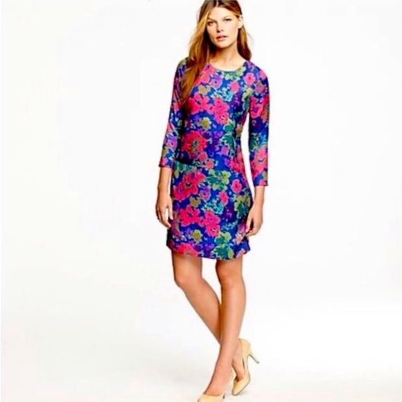 J. Crew Ashbury Jules Multicolour Floral Shift Dress with Pockets - Picture 3 of 12